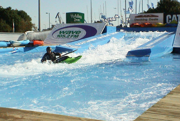 White water canoing for events and exhibitions