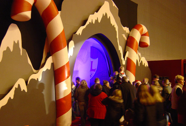 Large scale exhibition stand called Santaland